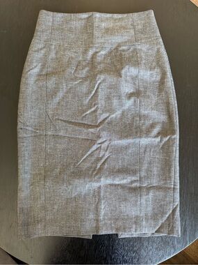 Express Gray Pencil Skirt - Tailored Sheath